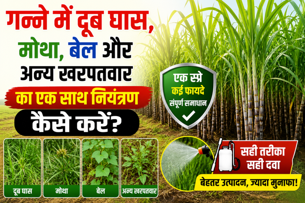 गन्ने में दूब घास